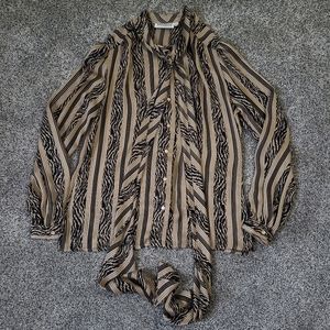 Sakowitz Long Sleeve Blouse Size 10